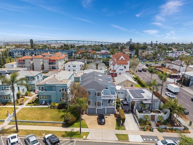 drone / aerial view with a residential view