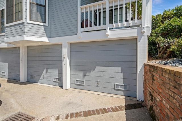 garage featuring visible vents