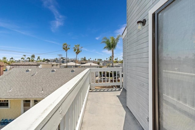 balcony with a residential view