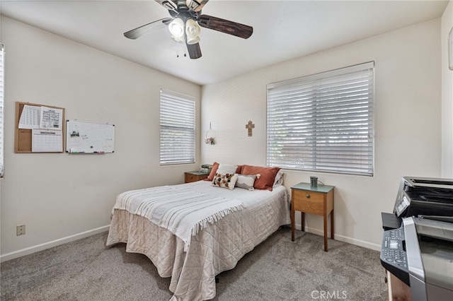 2081 Tangerine Ave, Madera, CA 93637 - bedroom featuring carpet flooring, baseboards, and a ceiling fan