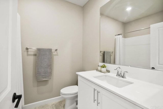 16755 Coyote Bush Dr Unit 32, San Diego, CA 92127 - full bathroom with toilet, vanity, baseboards, and curtained shower
