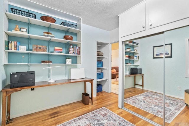 4580 60th St, San Diego, CA 92115 - office space with wood finished floors and a textured ceiling