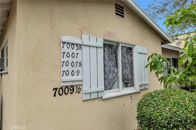 view of home's exterior featuring stucco siding