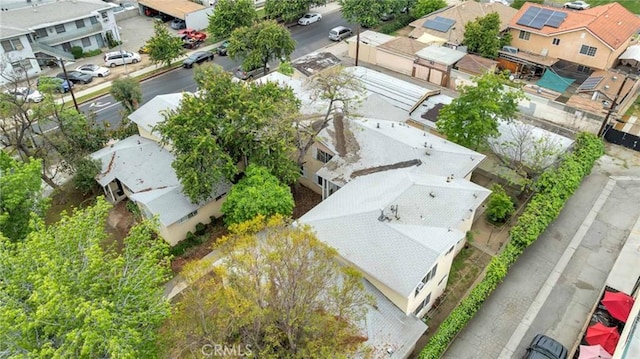 aerial view with a residential view