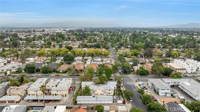 aerial view featuring a mountain view