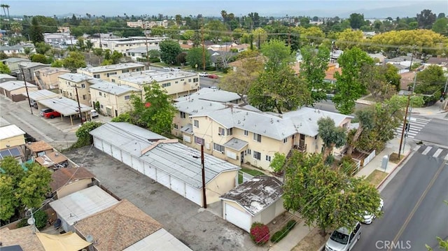 aerial view with a residential view