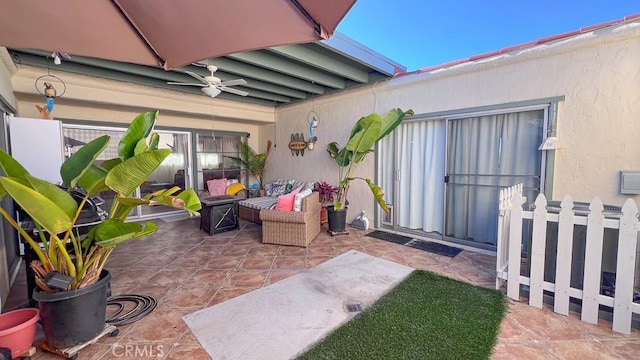 3621 Vista Campana S Unit 56, Oceanside, CA 92057 - view of patio / terrace with fence and an outdoor hangout area