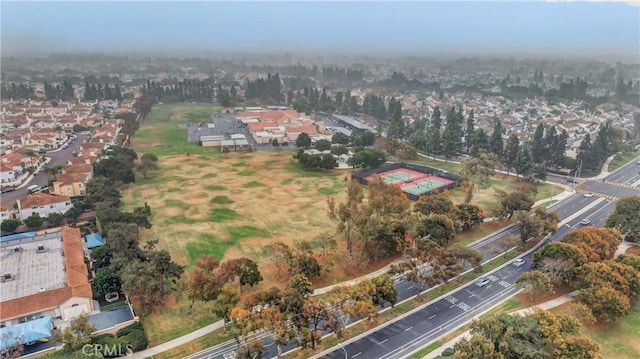 drone / aerial view with a residential view