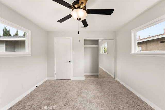 8392 Walker St, La Palma, CA 90623 - unfurnished bedroom with carpet floors, a closet, and ceiling fan
