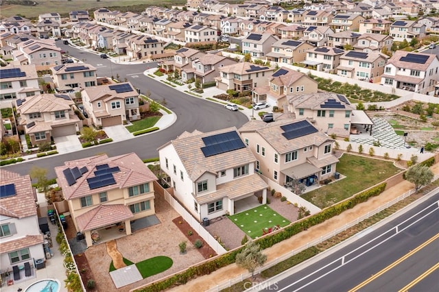 aerial view with a residential view