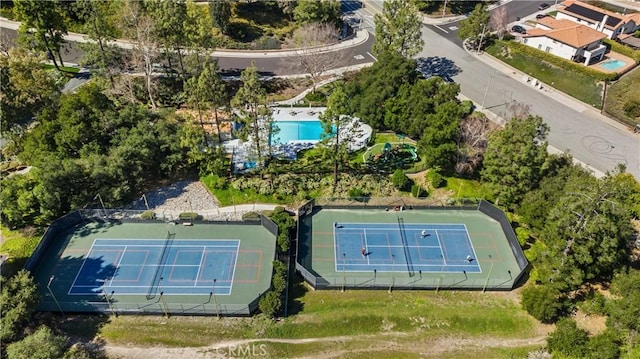 24239 Bella Ct, Newhall, CA 91321 - drone / aerial view of a pool area