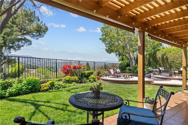 24239 Bella Ct, Newhall, CA 91321 - view of patio / terrace with a pergola