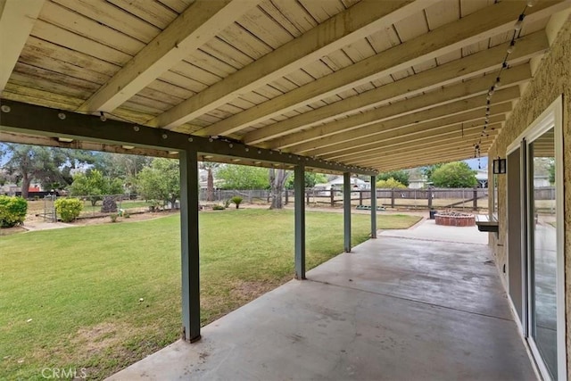 view of patio / terrace with a fenced backyard