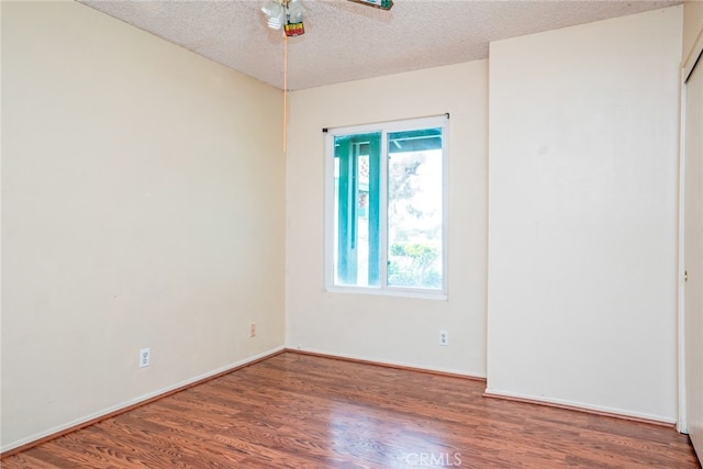 2136 Forbes Ave, Claremont, CA 91711 - empty room featuring baseboards, a textured ceiling, ceiling fan, and wood finished floors