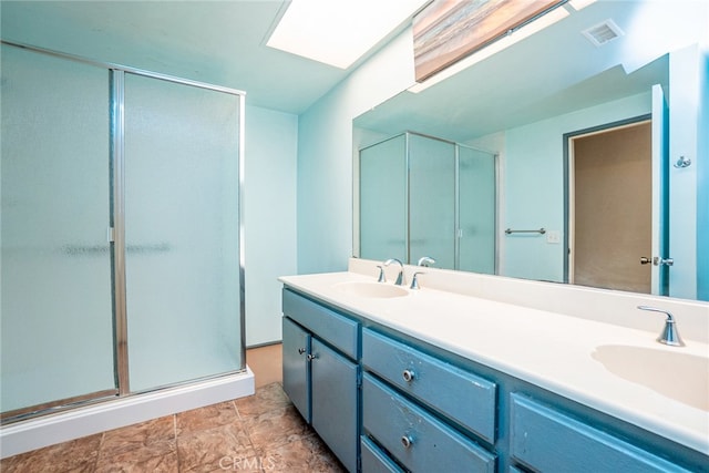 2136 Forbes Ave, Claremont, CA 91711 - full bathroom with visible vents, a sink, and a stall shower