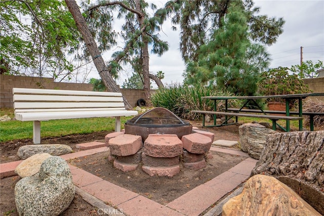 2136 Forbes Ave, Claremont, CA 91711 - view of patio featuring fence and an outdoor fire pit
