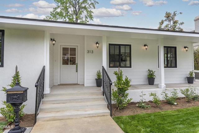 313 N Sunnyside Ave, Sierra Madre, CA 91024 - doorway to property with a porch and a chimney