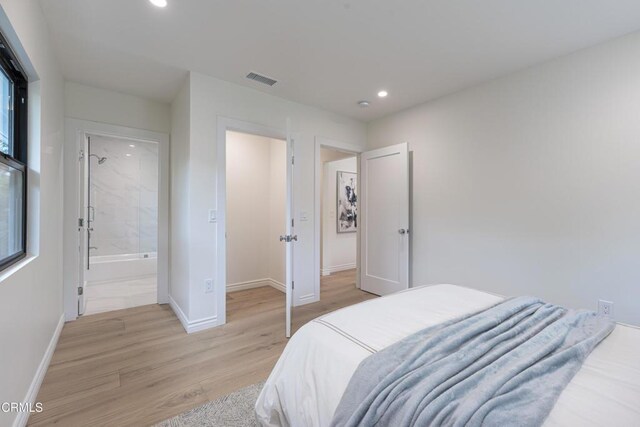 313 N Sunnyside Ave, Sierra Madre, CA 91024 - bedroom featuring recessed lighting, light wood-style flooring, baseboards, and visible vents