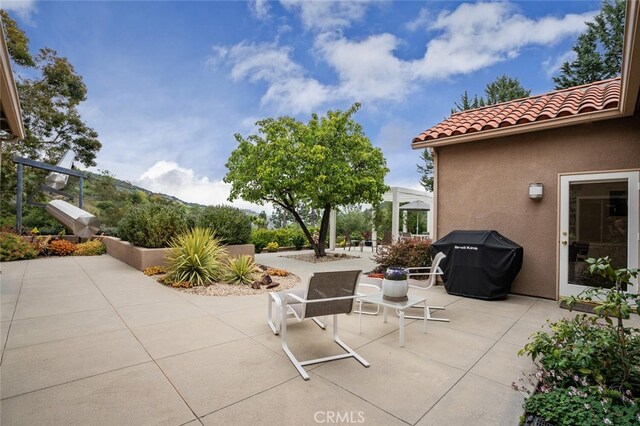view of patio with grilling area