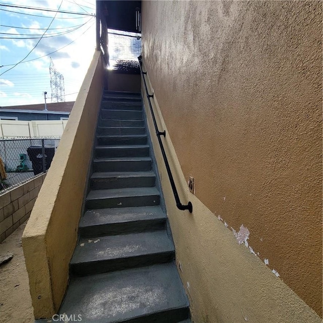 view of stairway