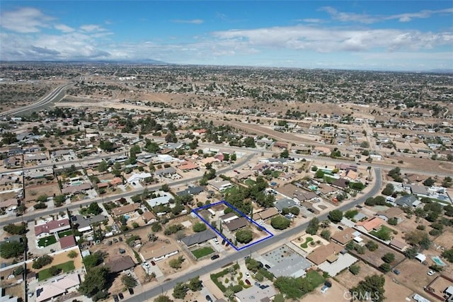 7486 Earhart Ave, Hesperia, CA 92345 - aerial view of property's location featuring property boundaries highlighted and nearby suburban area