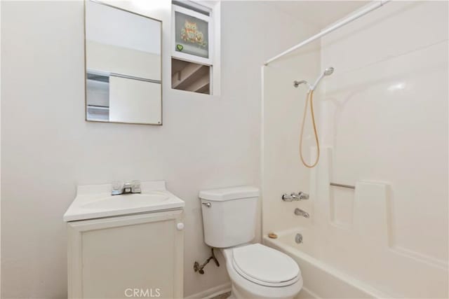 7486 Earhart Ave, Hesperia, CA 92345 - full bathroom featuring vanity, toilet, and shower / tub combination
