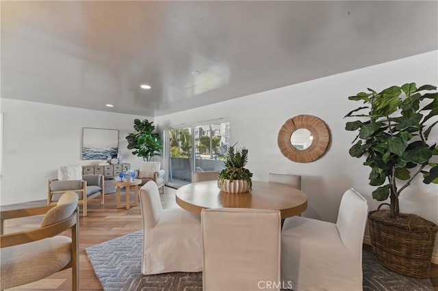 1200 E Ocean Blvd Unit 59, Long Beach, CA 90802 - dining room with recessed lighting and wood finished floors