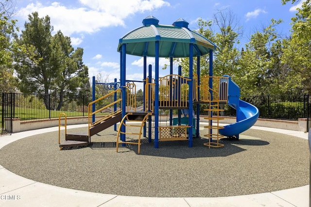 community playground with fence
