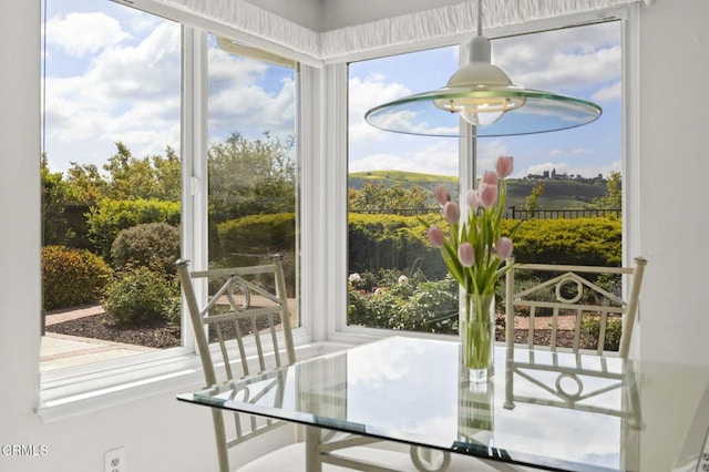 unfurnished sunroom with plenty of natural light