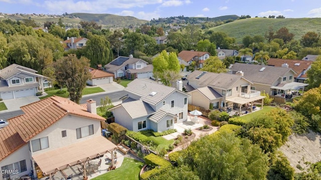 drone / aerial view featuring a residential view