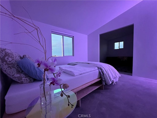 60810 Cole Ln, Landers, CA 92285 - carpeted bedroom with vaulted ceiling
