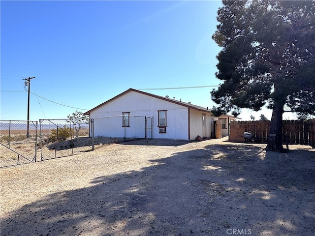 exterior space with fence