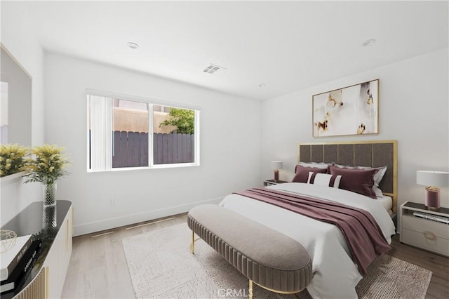 2937 W Blvd, Los Angeles, CA 90016 - bedroom featuring visible vents, baseboards, and light wood-type flooring