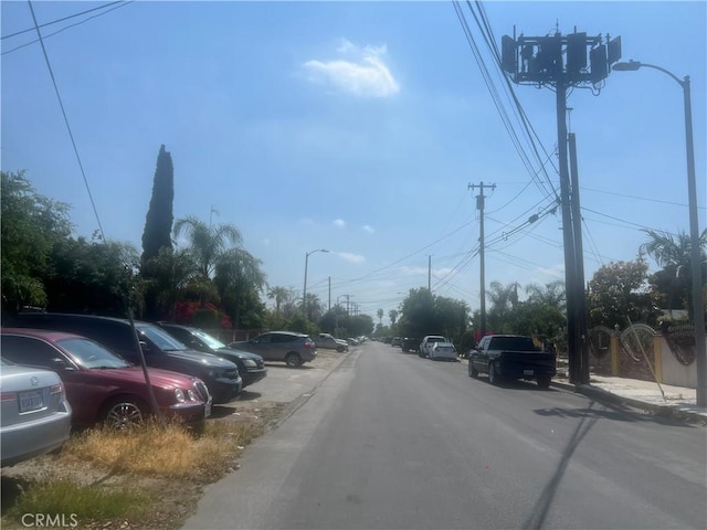 view of road featuring street lighting