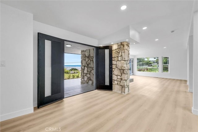 43 Rockinghorse Rd, Rancho Palos Verdes, CA 90275 - foyer featuring wood finished floors, baseboards, plenty of natural light, recessed lighting, and ornate columns