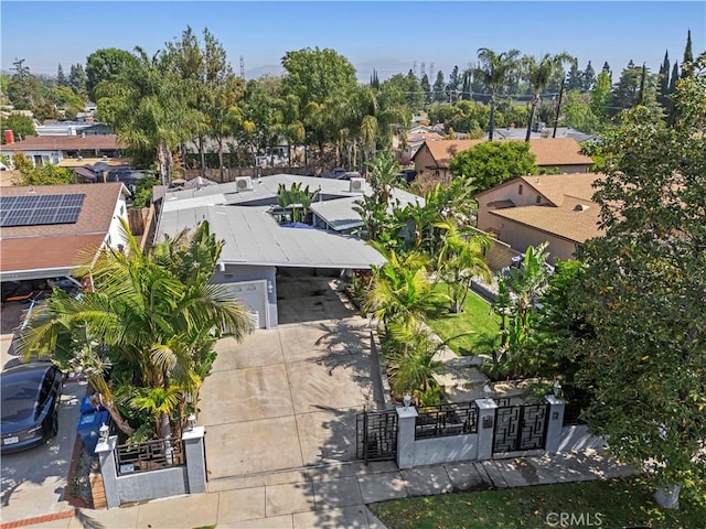 drone / aerial view featuring a residential view