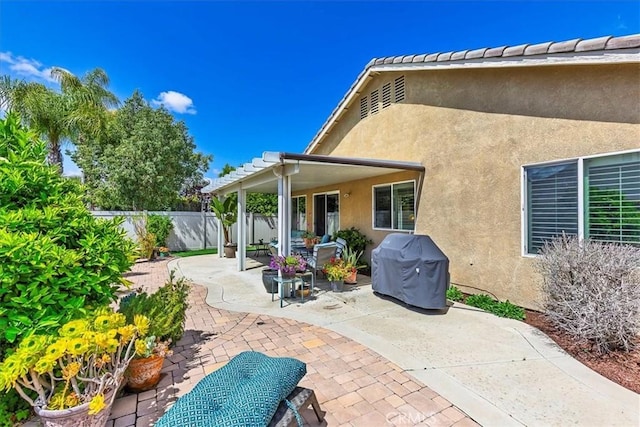 28345 Hearthside Dr, Menifee, CA 92584 - view of patio / terrace with a fenced backyard and area for grilling