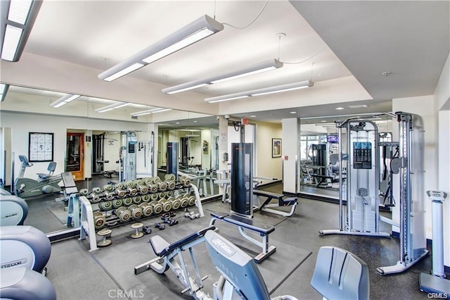view of gym