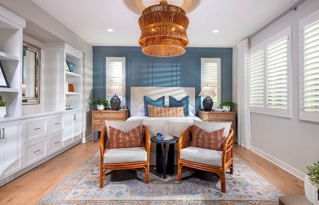 8638 Mission Villa Dr, Rosemead, CA 91770 - bedroom with baseboards, multiple windows, and light wood finished floors