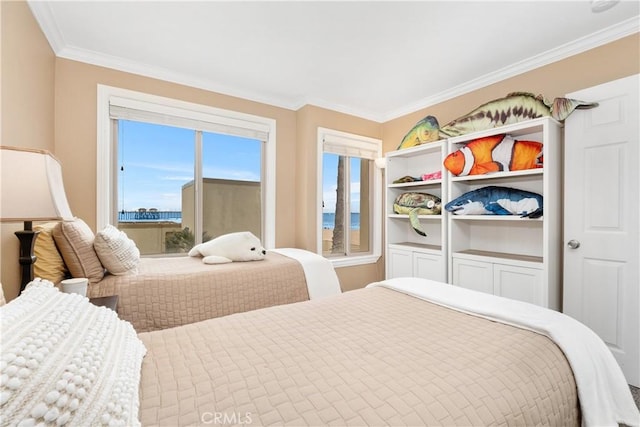 711 Pacific Coast Unit 325, Huntington Beach, CA 92648 - bedroom featuring crown molding