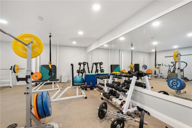 711 Pacific Coast Unit 325, Huntington Beach, CA 92648 - gym with recessed lighting