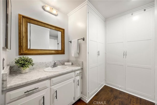 40N Calle Aragon, Laguna Woods, CA 92637 - bathroom with vanity and wood finished floors