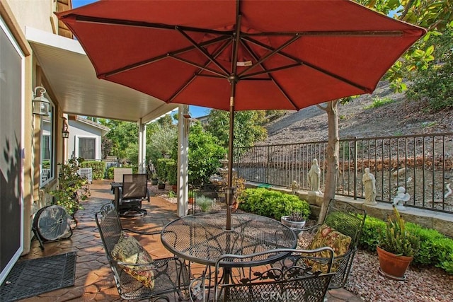 9169 Wooded Hill Dr, Corona, CA 92883 - view of patio featuring fence private yard and outdoor dining space