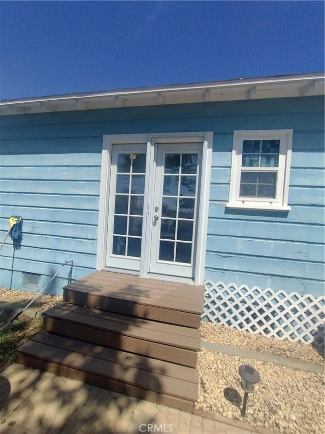 details featuring french doors