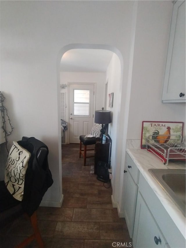 3620 Hoover St, Riverside, CA 92504 - hallway featuring arched walkways