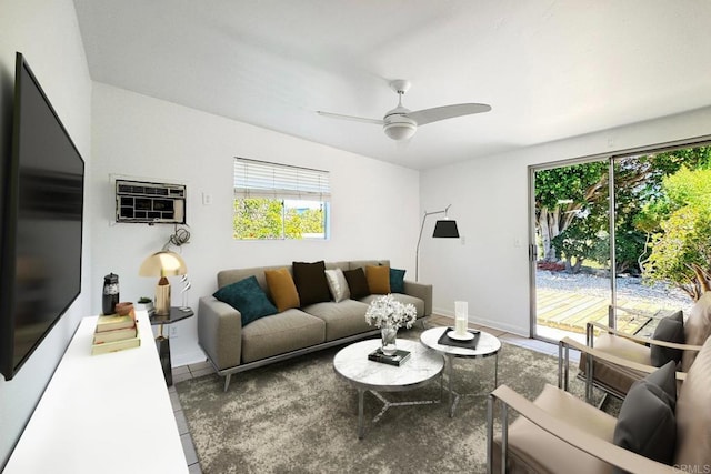 4549 Quailridge Dr, Oceanside, CA 92056 - living room featuring plenty of natural light, ceiling fan, and tile patterned floors