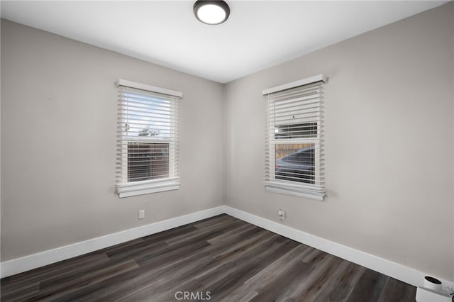 3204 Madison Ave, San Diego, CA 92116 - empty room with baseboards and dark wood finished floors