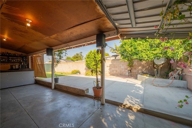 view of patio / terrace featuring a fenced backyard
