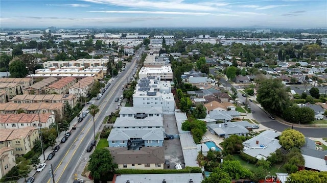 drone / aerial view with a residential view