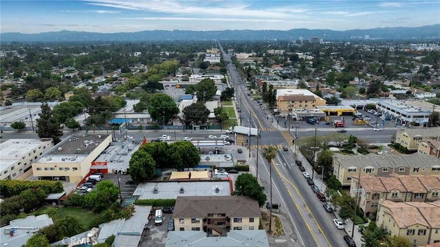 aerial view featuring a mountain view